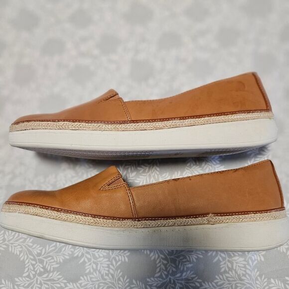 Trotters Accent Espadrille Slip On Size 10W Tan (Luggage Leather) - Picture 5 of 11